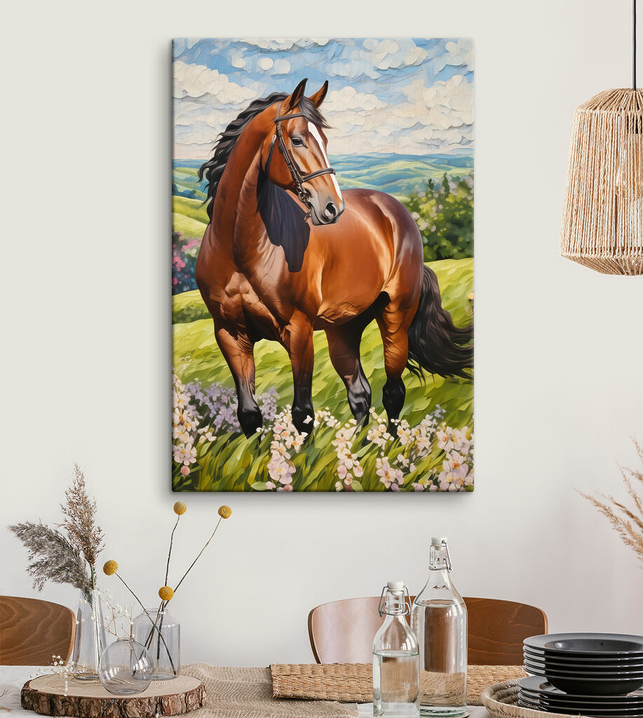 Cavalo no prado — interior 1