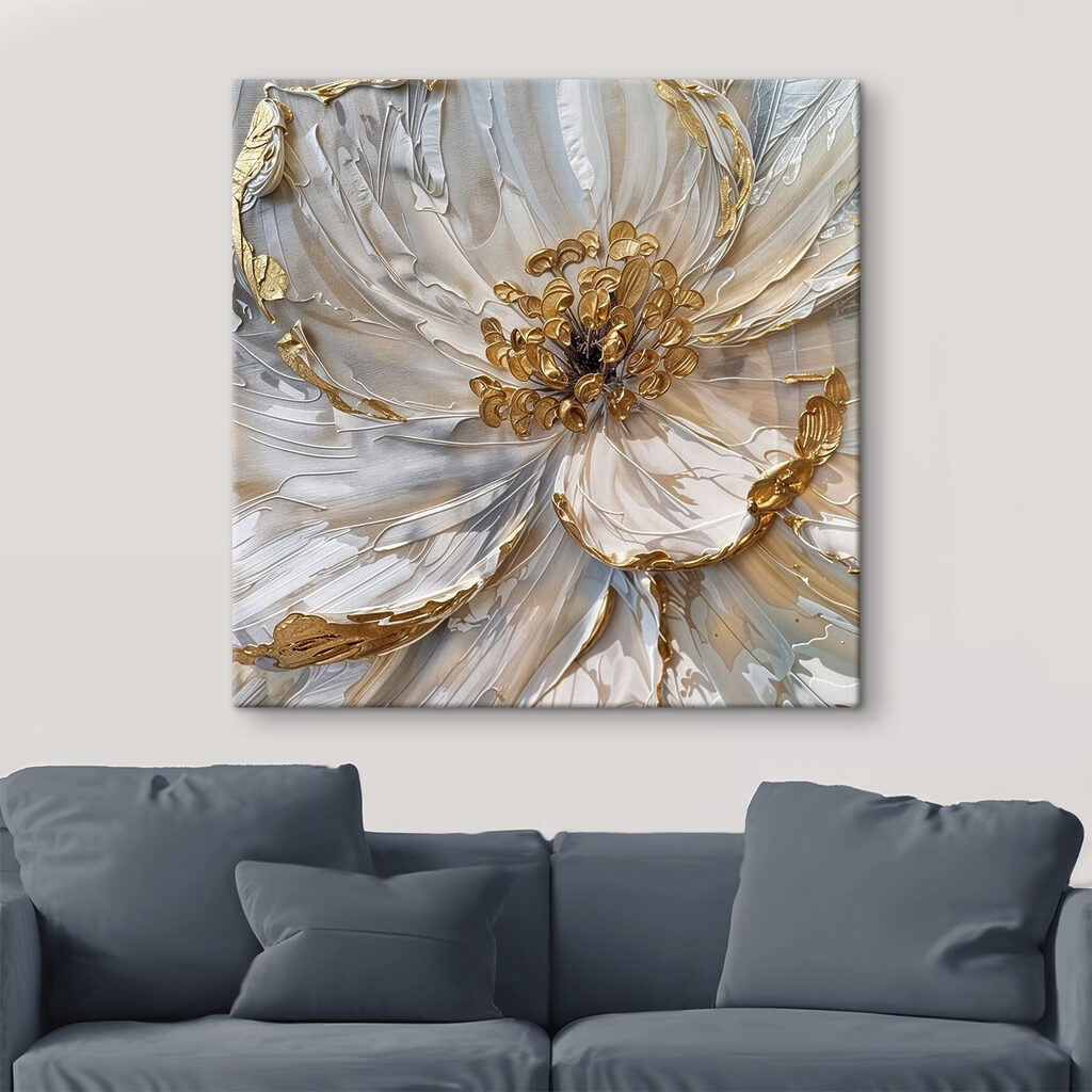 Flor cinzenta e azul — interior 3