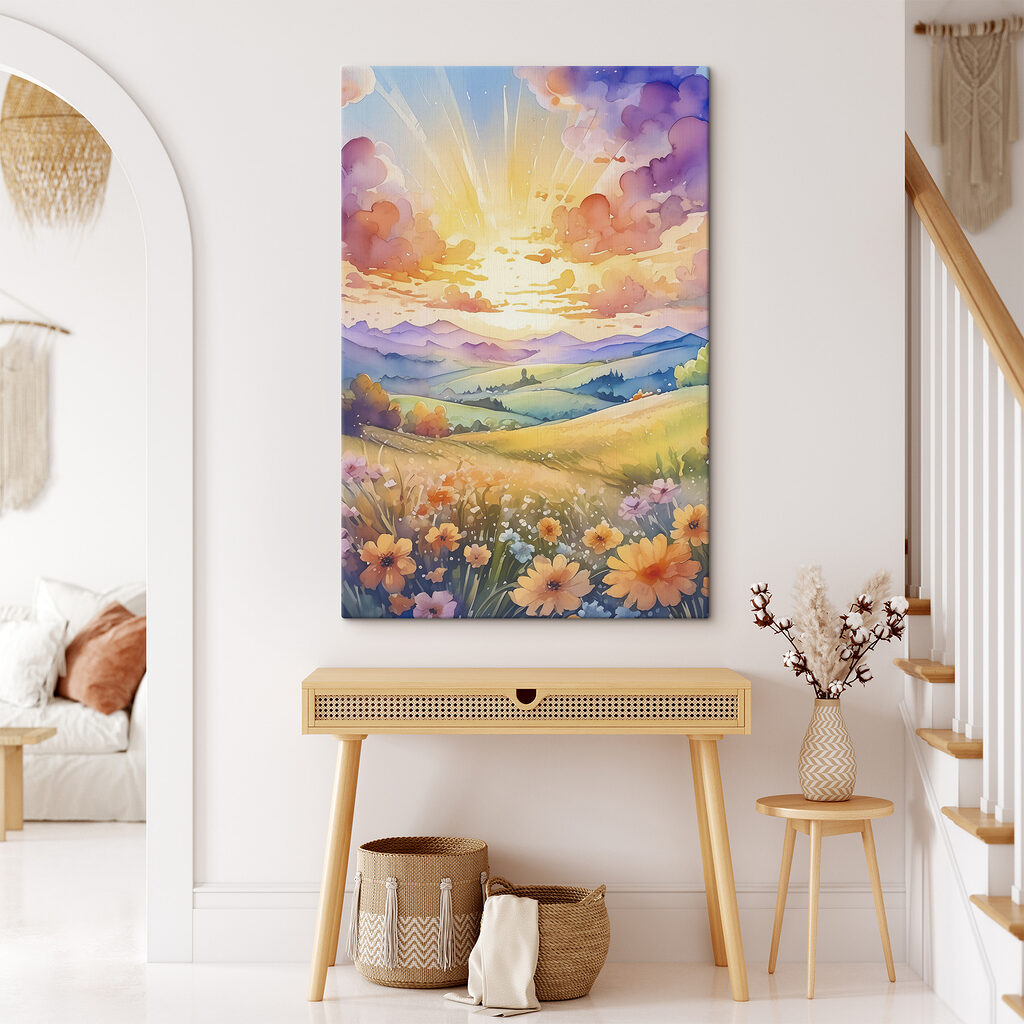 Vale florido ao amanhecer — interior 1