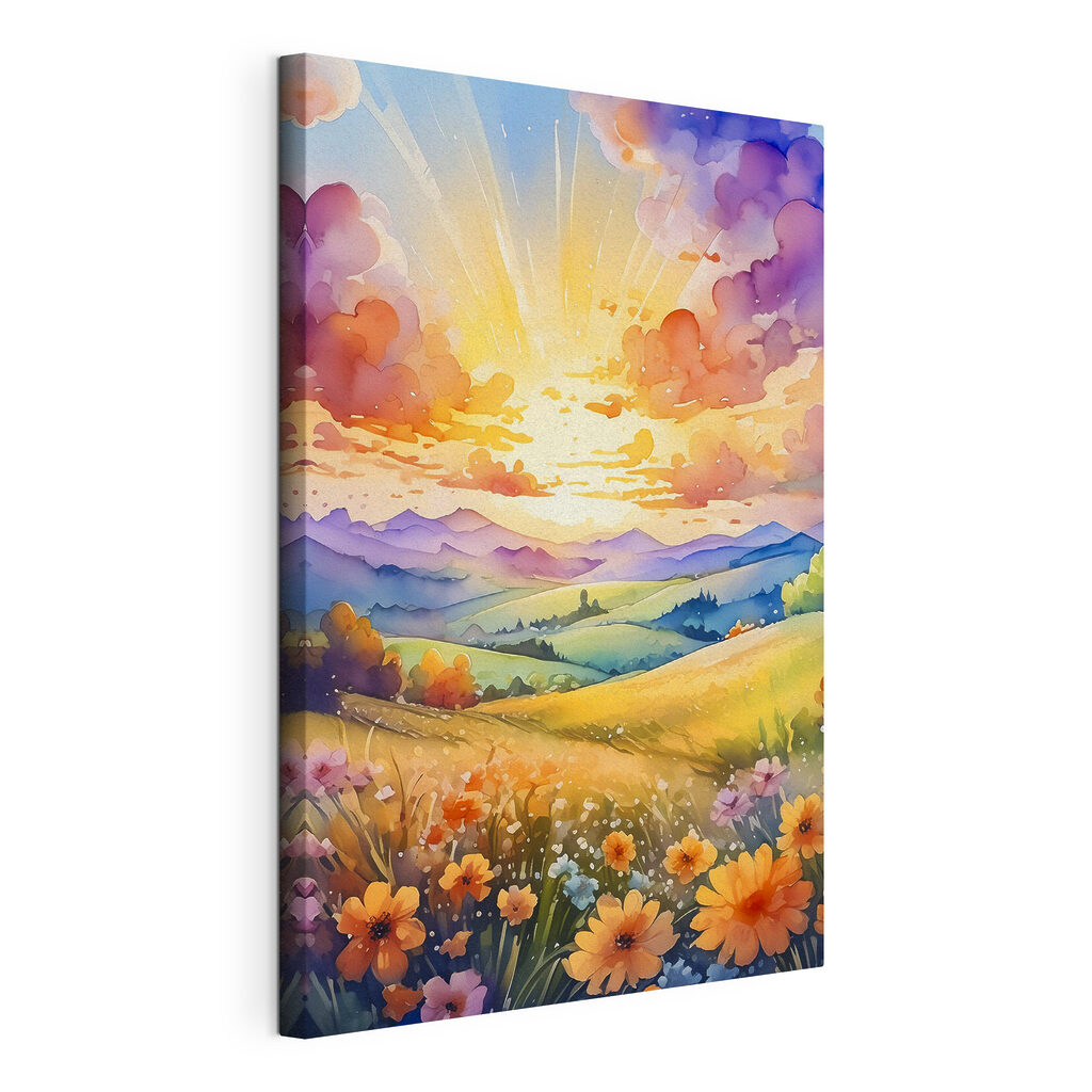 Vale florido ao amanhecer — vista do produto