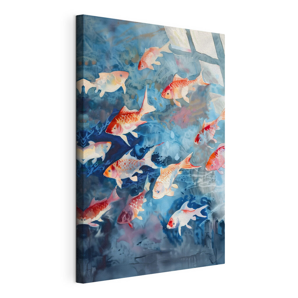 Carpas koi em azul — vista do produto