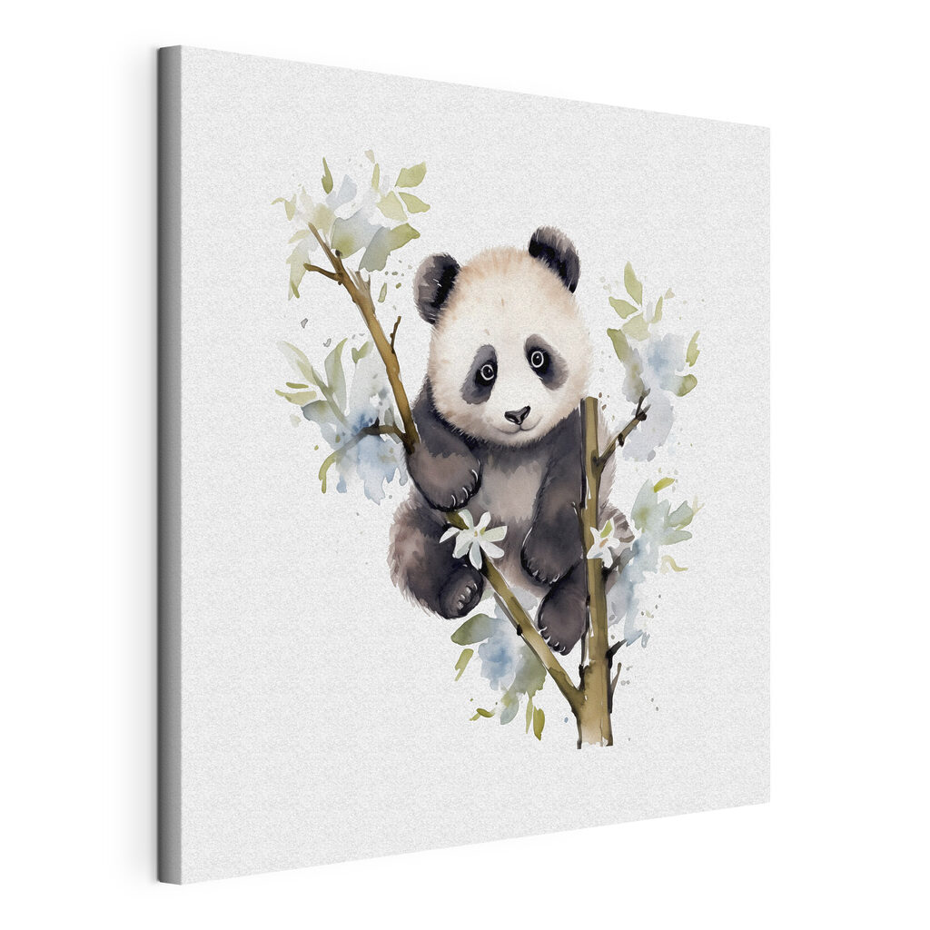 Panda entre flores brancas — vista do produto
