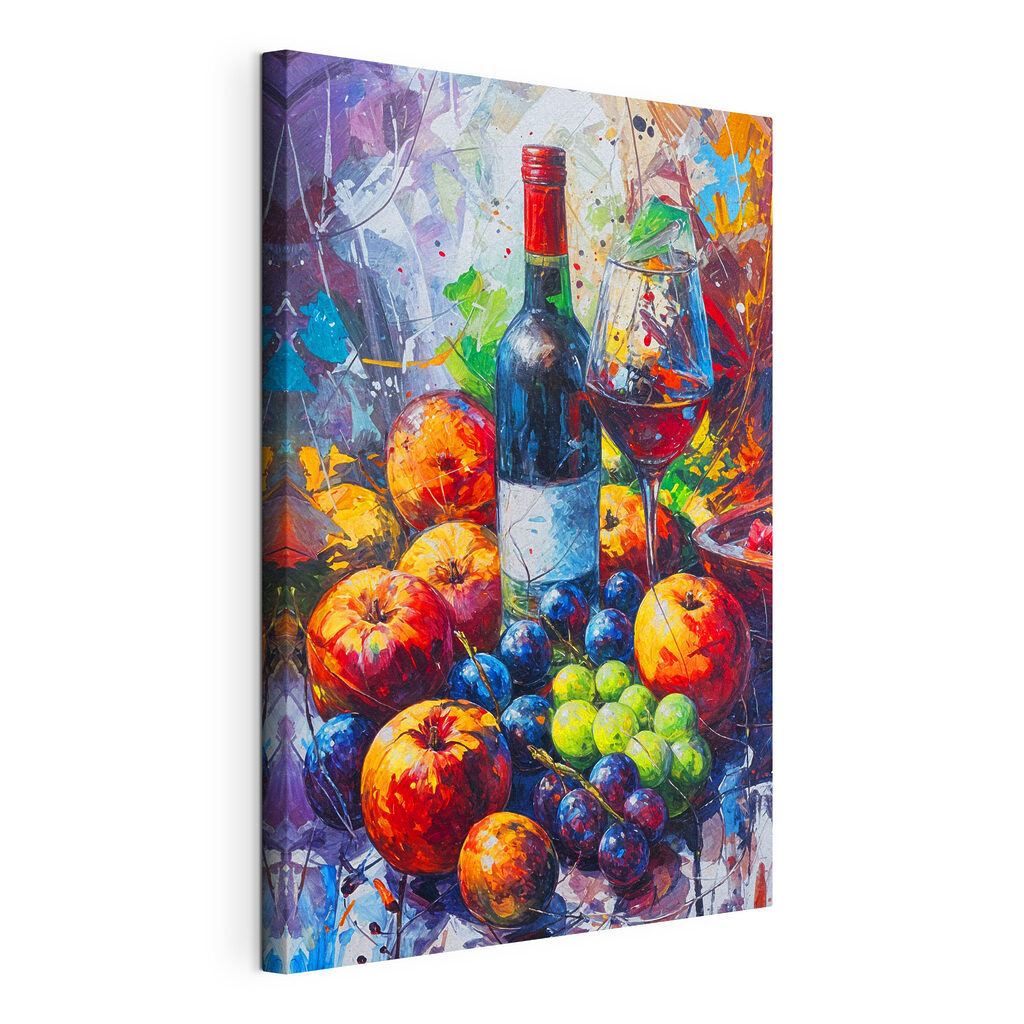 Vinho entre fruta colorida — vista do produto