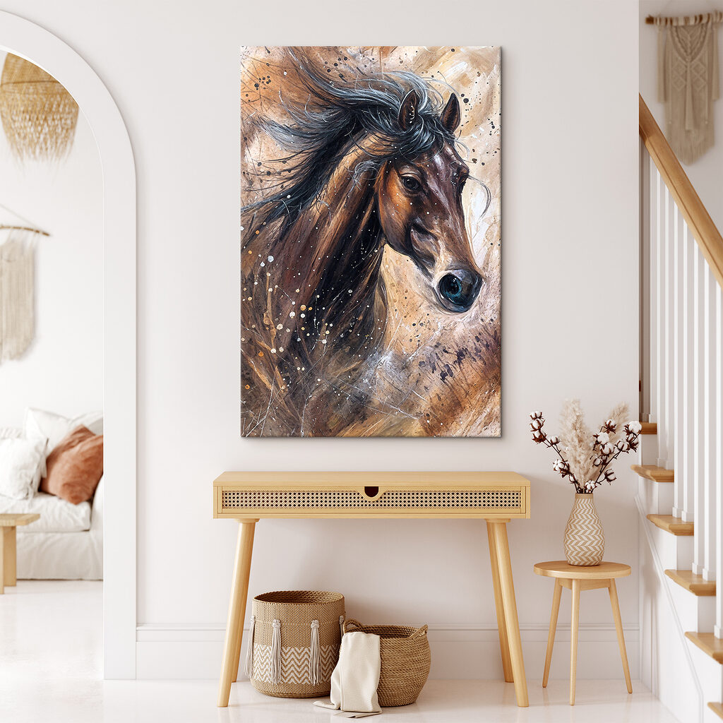 Cavalo de crina solta — interior 2