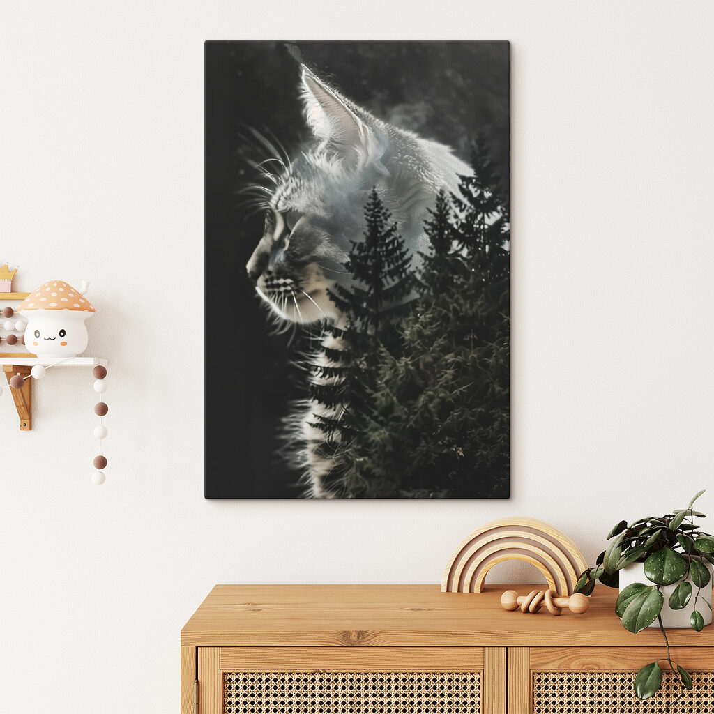 Gato com floresta — interior 1