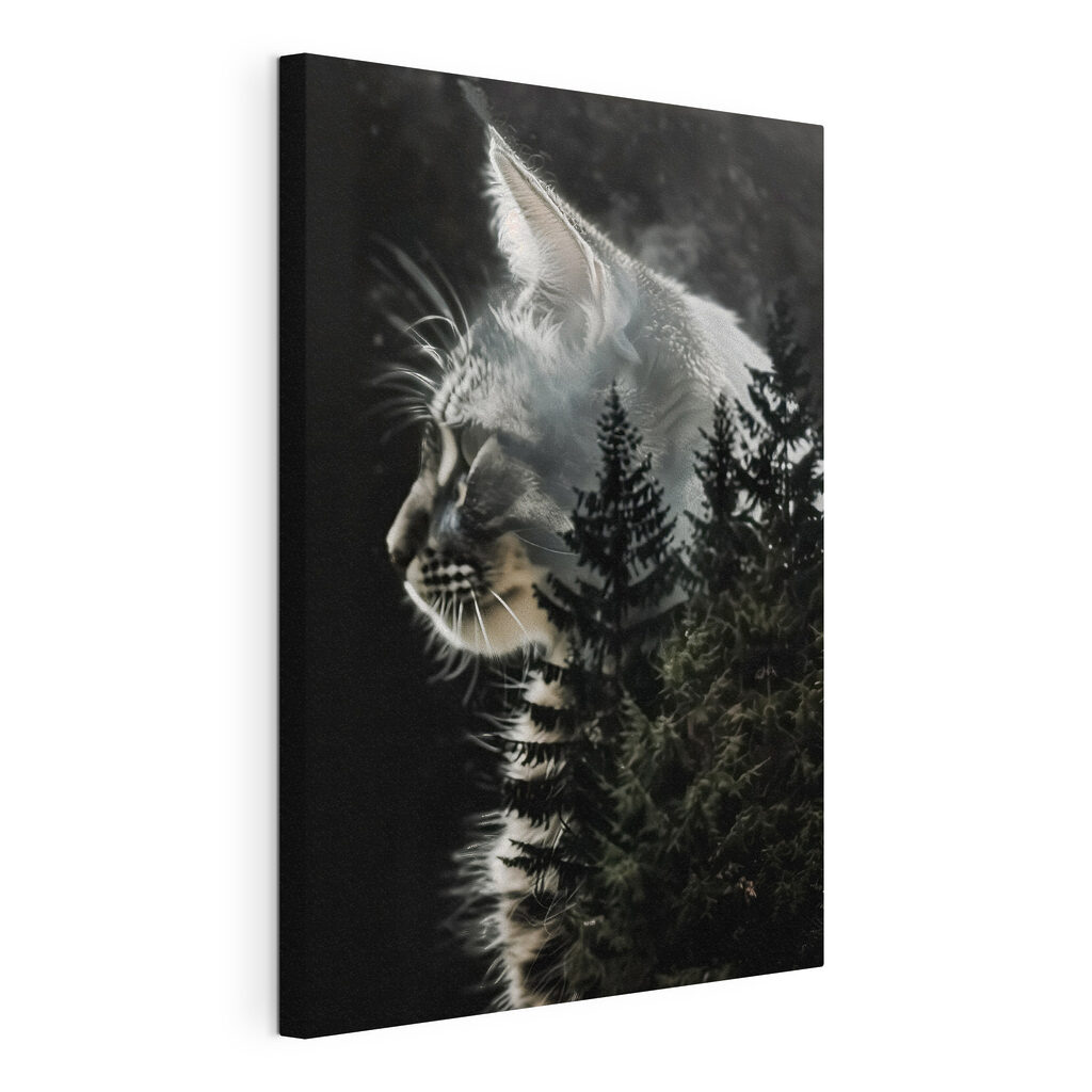 Gato com floresta — vista do produto