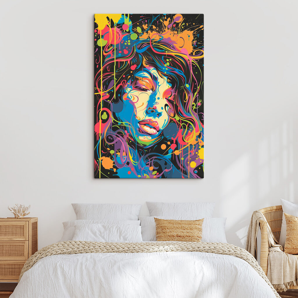Rosto de fios coloridos — interior 2