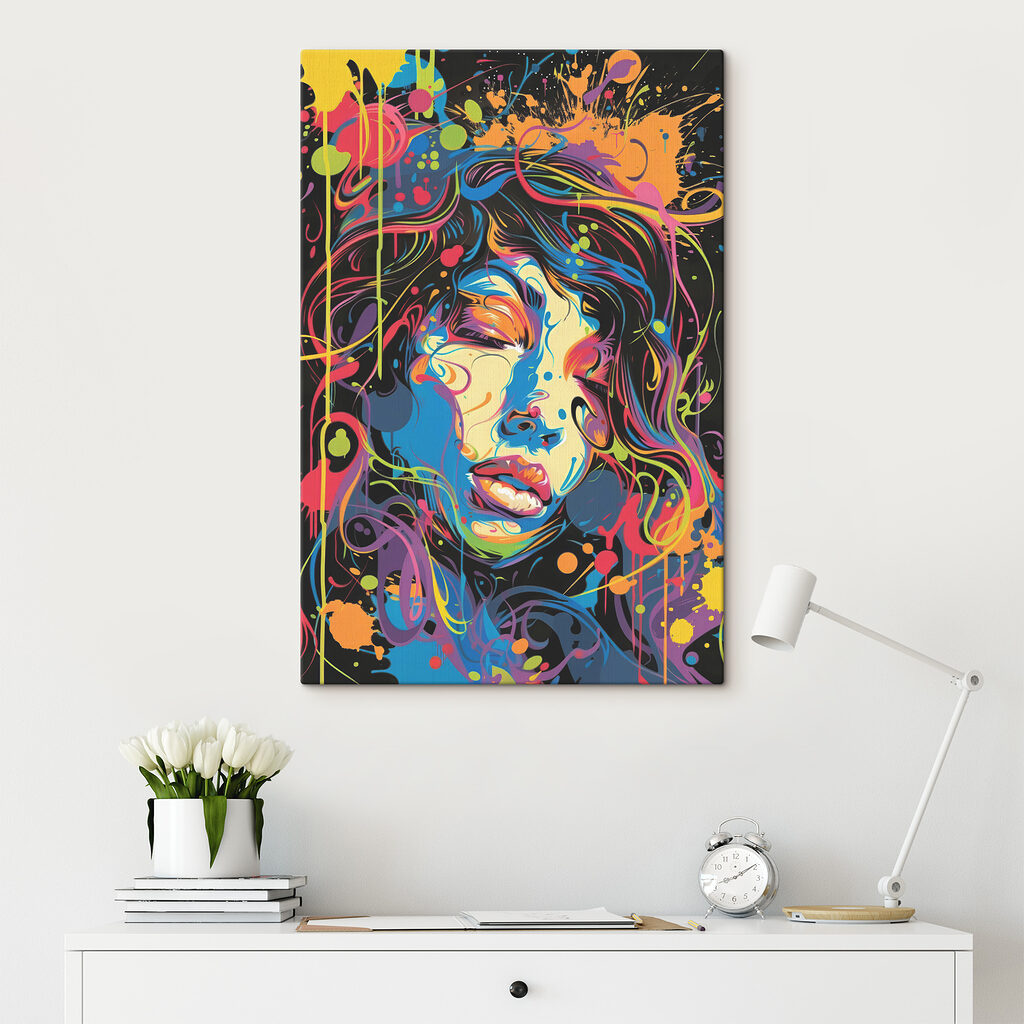 Rosto de fios coloridos — interior 1