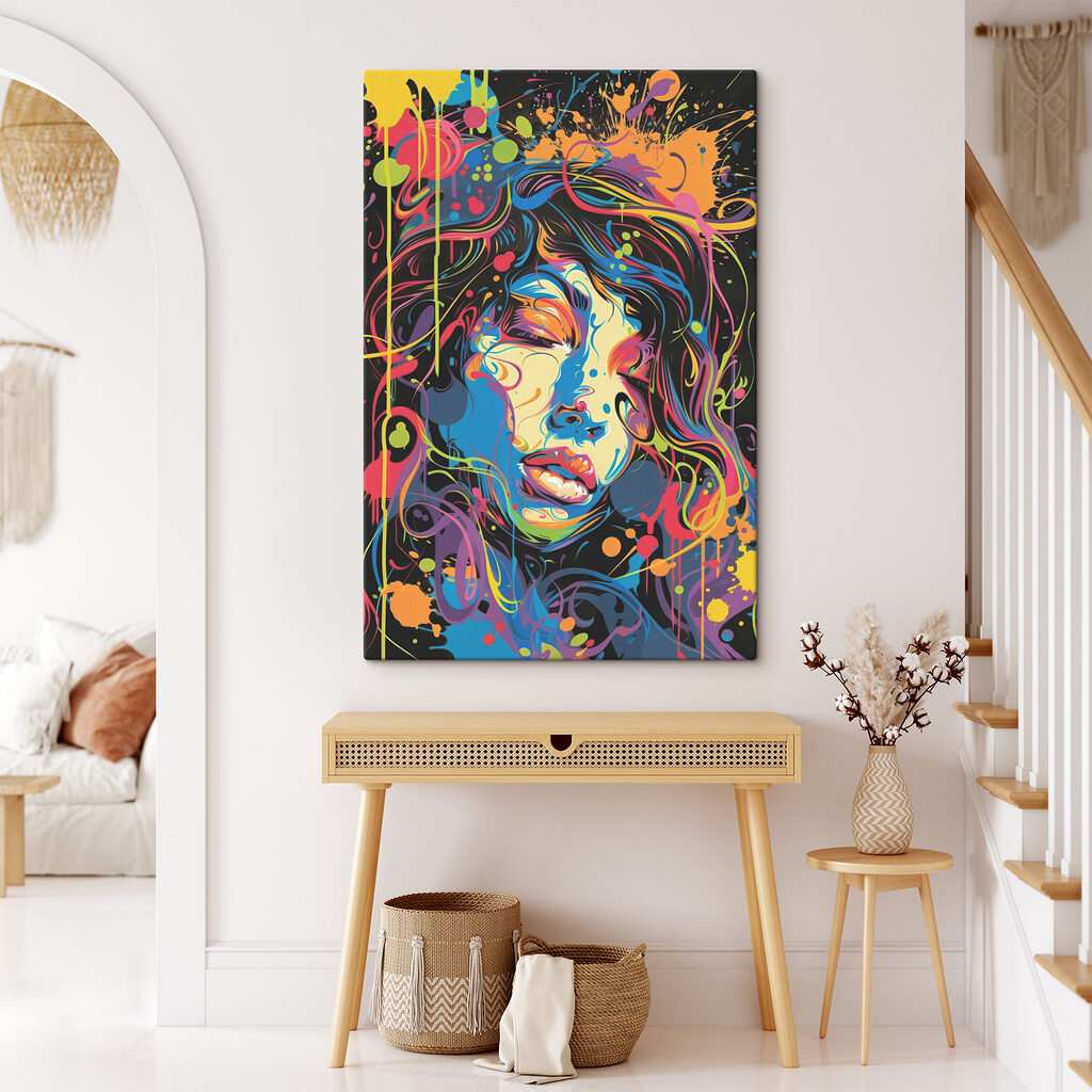 Rosto de fios coloridos — interior 3