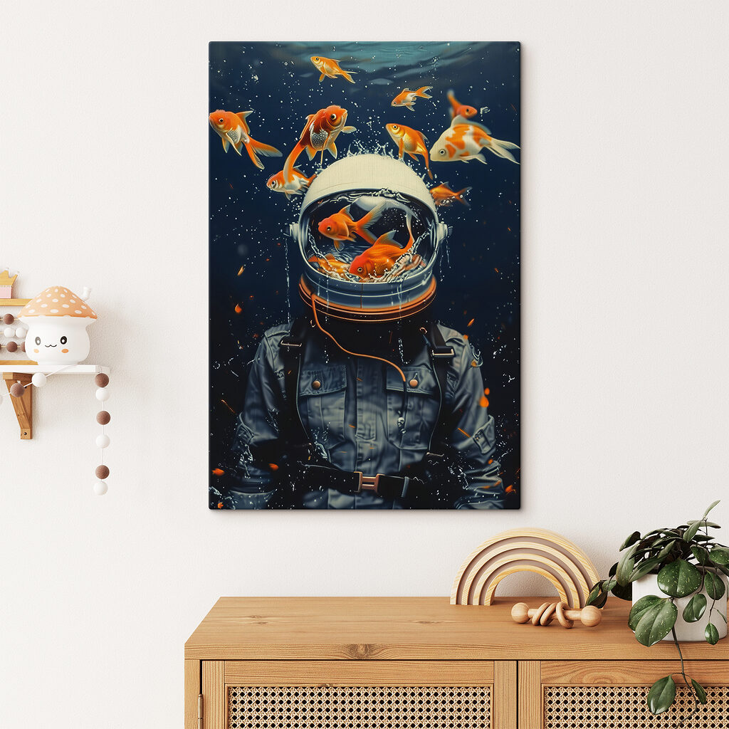 Astronauta entre peixes — interior 3