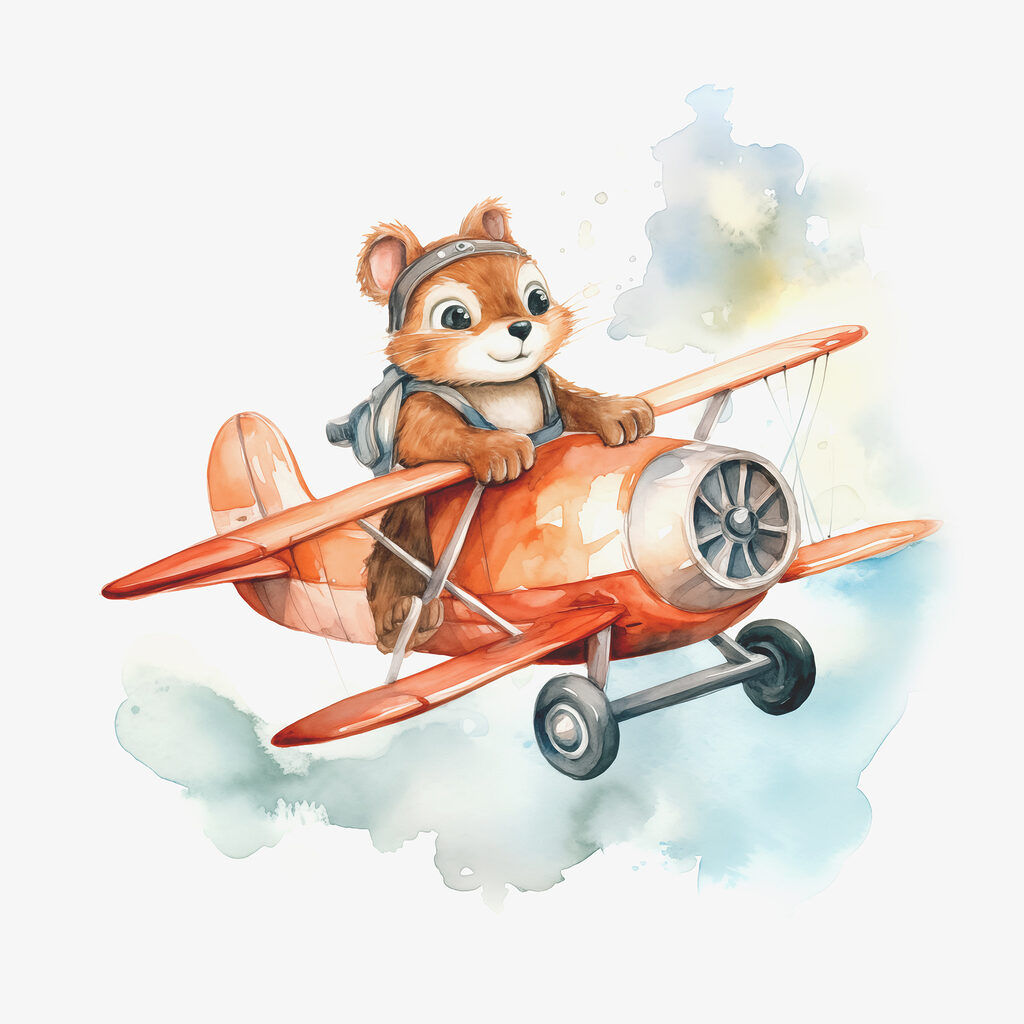 Raposinha entre nuvens — design completo