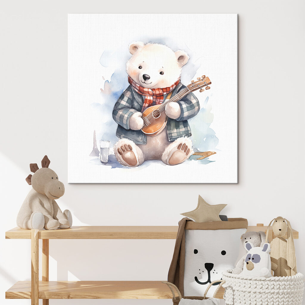 Ursinho com ukulele — interior 1