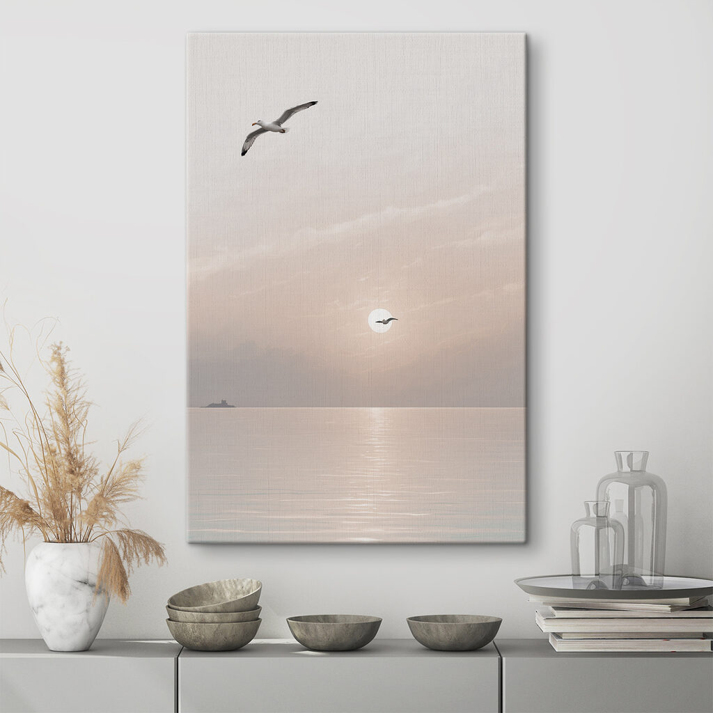 Gaivotas ao entardecer — interior 3