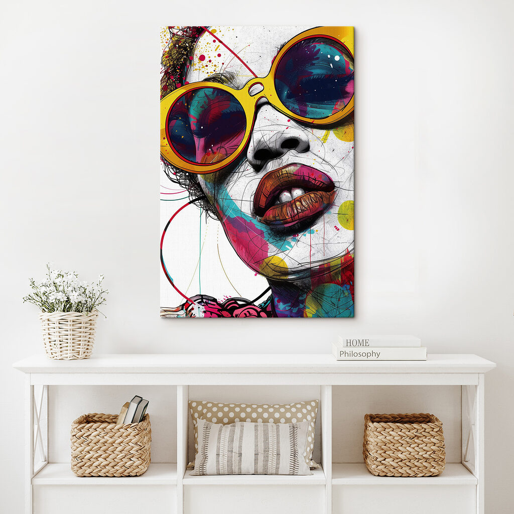 Retrato pop de óculos — interior 2