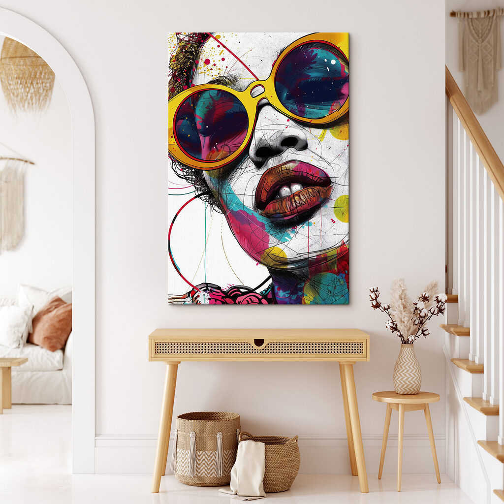 Retrato pop de óculos — interior 1