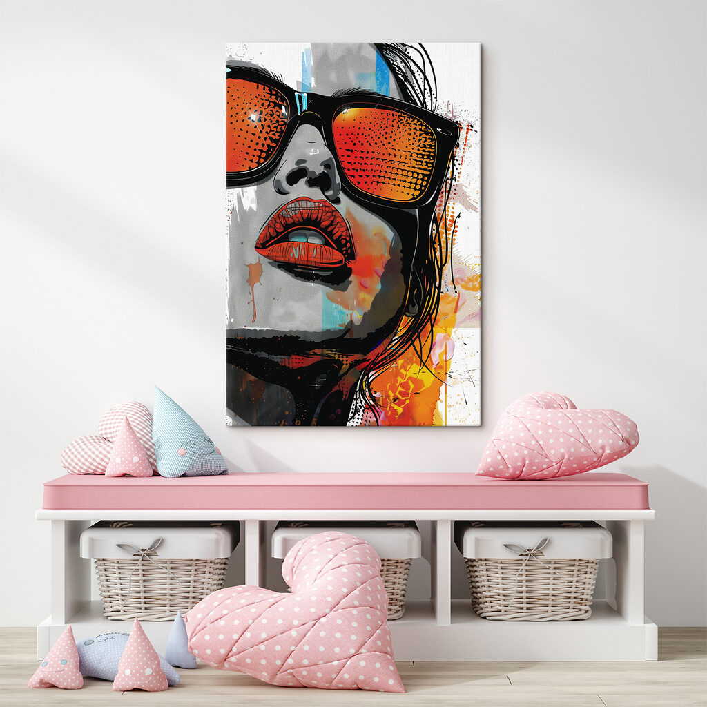 Óculos com reflexo laranja — interior 2