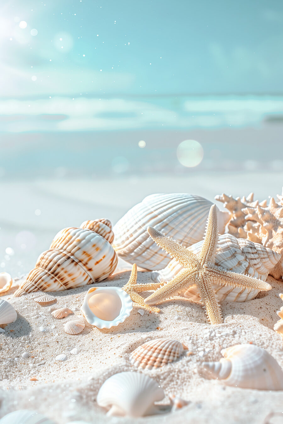 Conchas junto ao mar — design completo