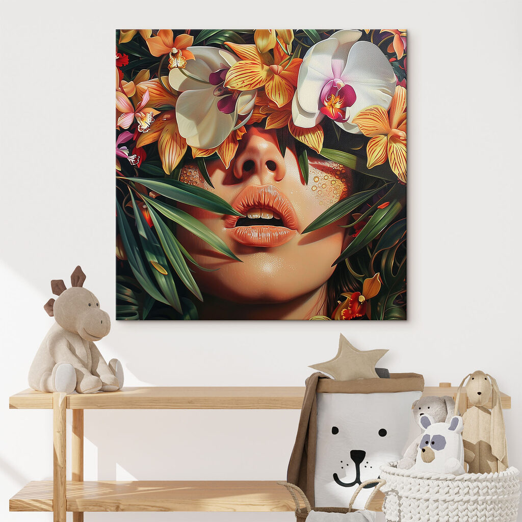 Retrato entre orquídeas — interior 1