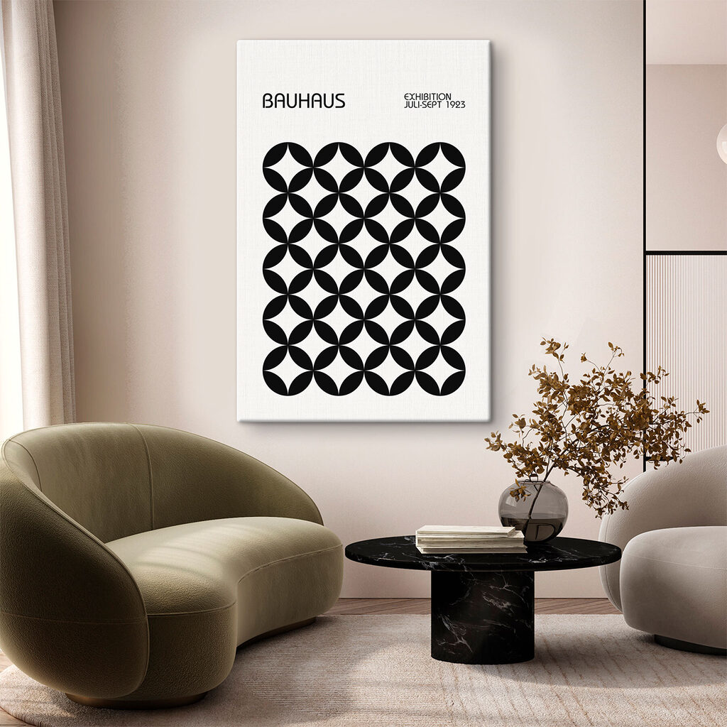 Círculos Bauhaus em preto — interior 1