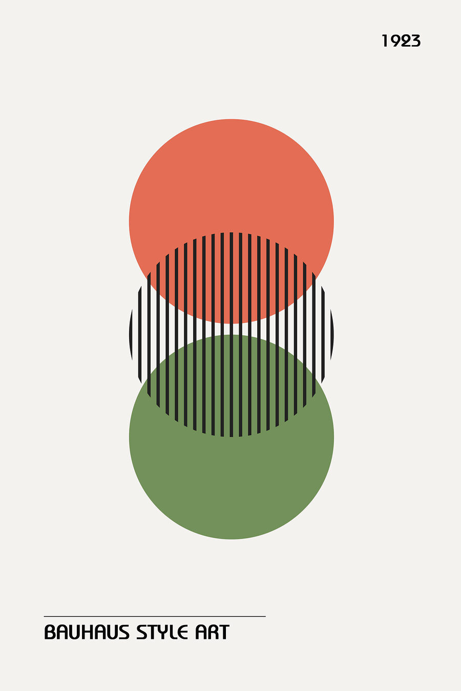Dois círculos entre linhas — design completo