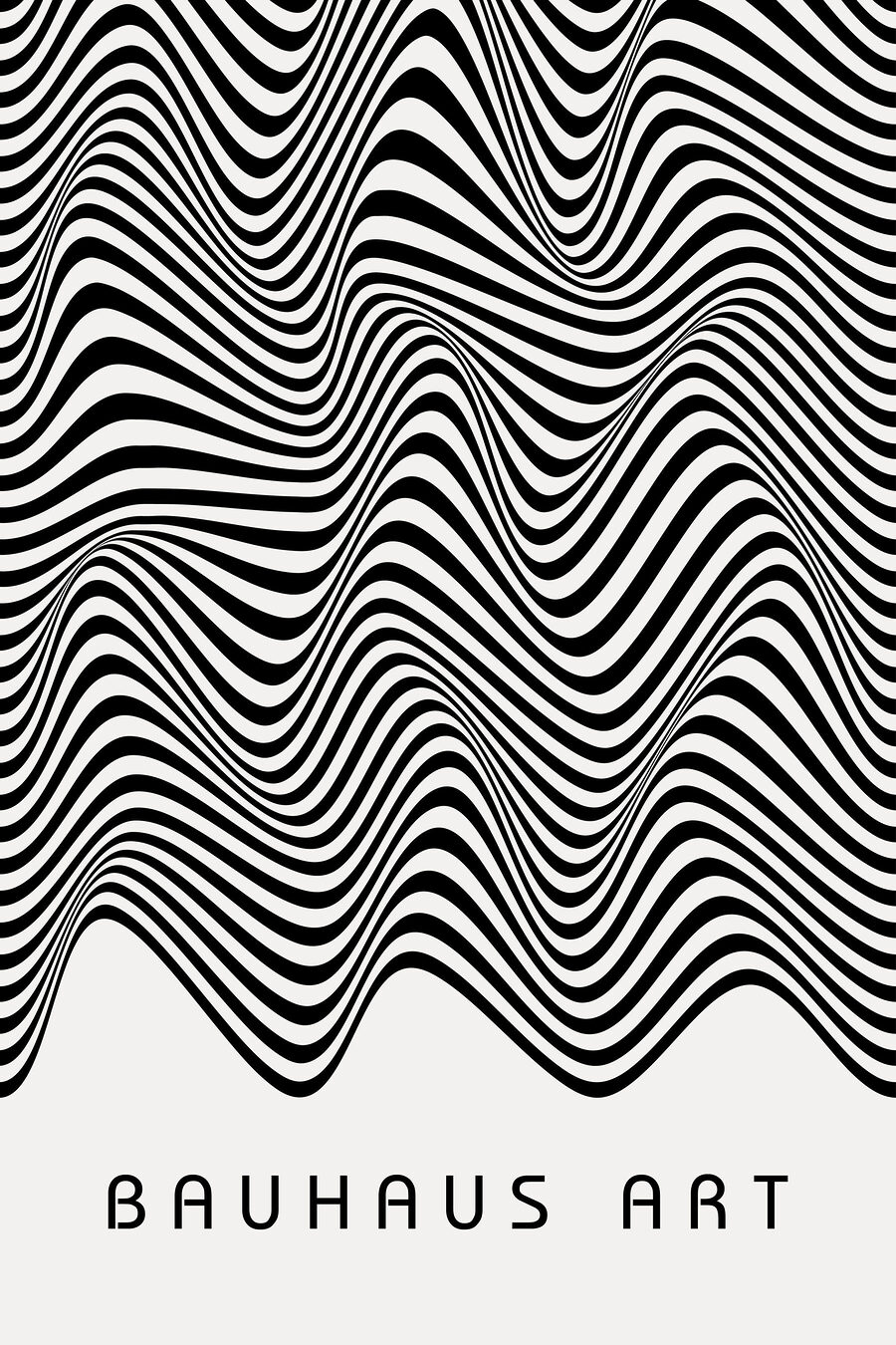Linhas pretas em ondas — design completo