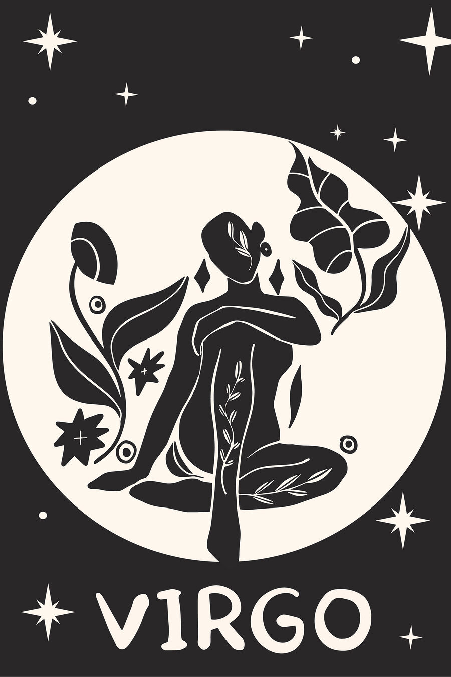 Virgem na noite estrelada — design completo