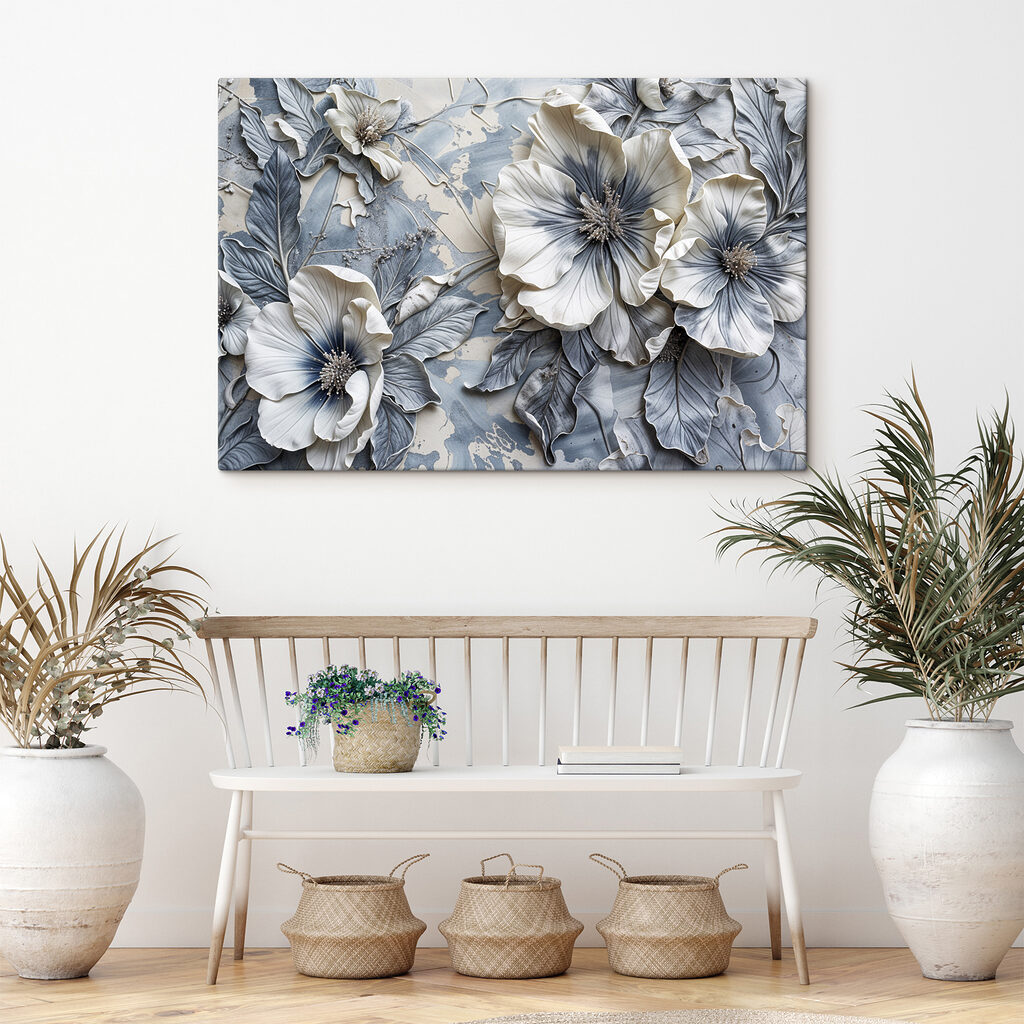 Flores em cinzentos frios — interior 2
