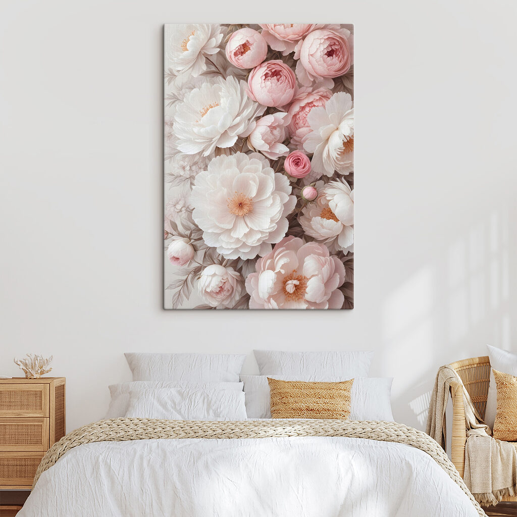 Rosas cor-de-rosa em branco — interior 2