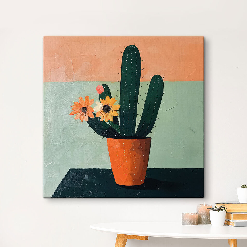 Cato com flores laranja — interior 3