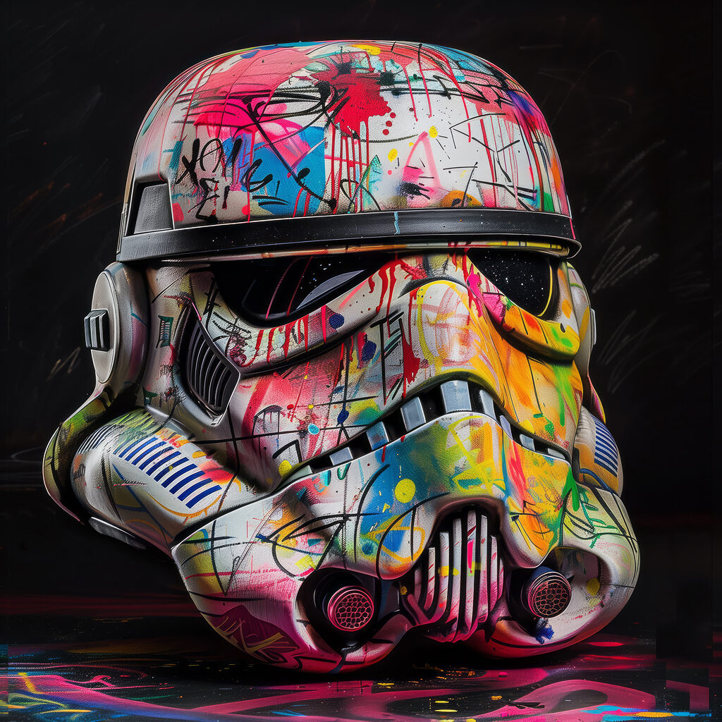 Capacete cheio de graffiti — design completo