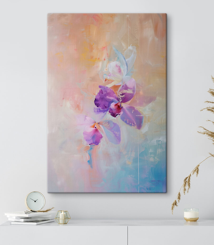 Orquídea em tons pastel — interior 1