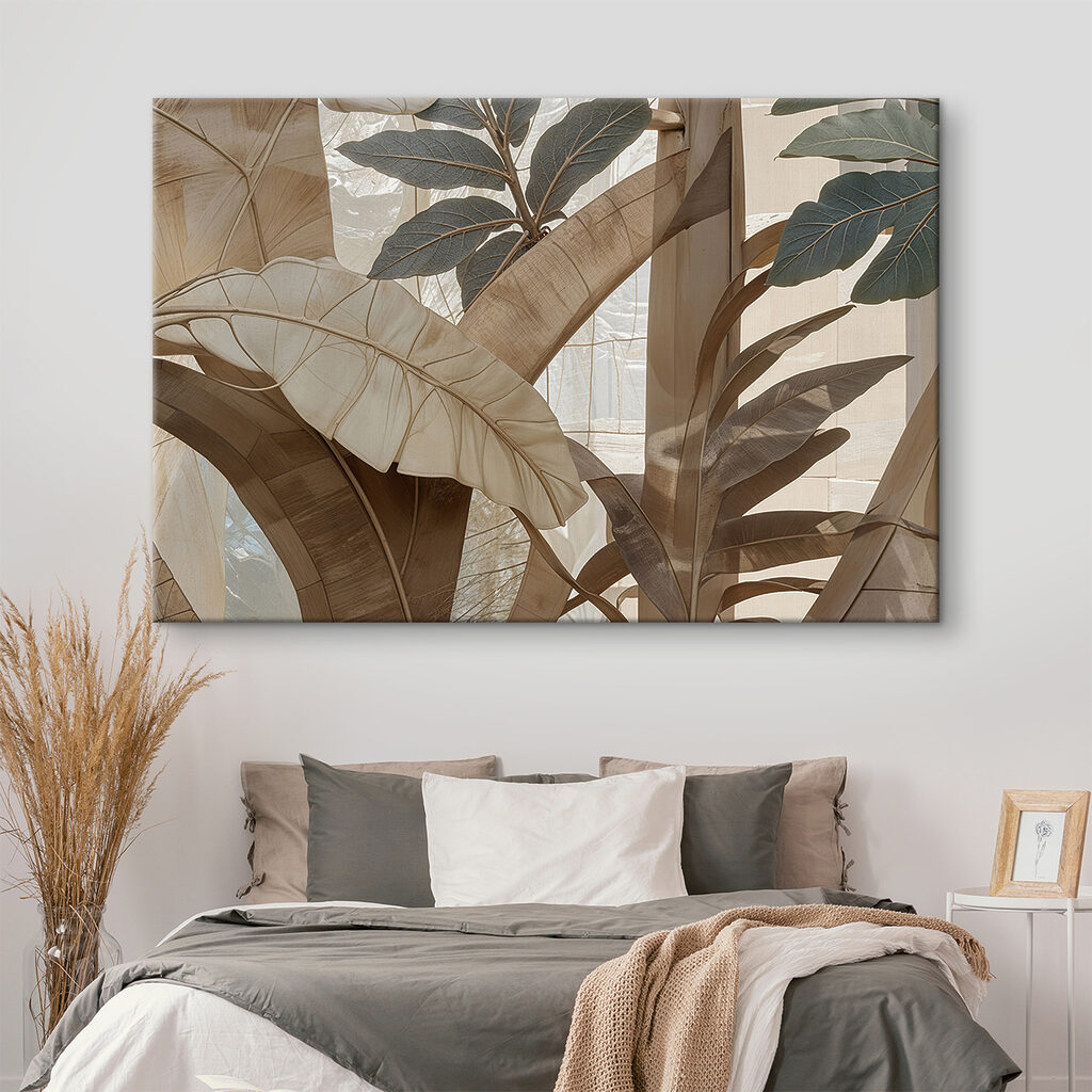 Folhas tropicais em castanho — interior 1