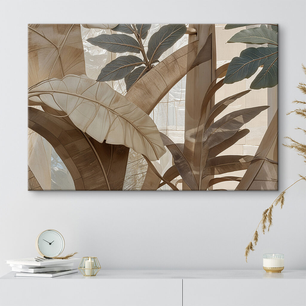 Folhas tropicais em castanho — interior 2