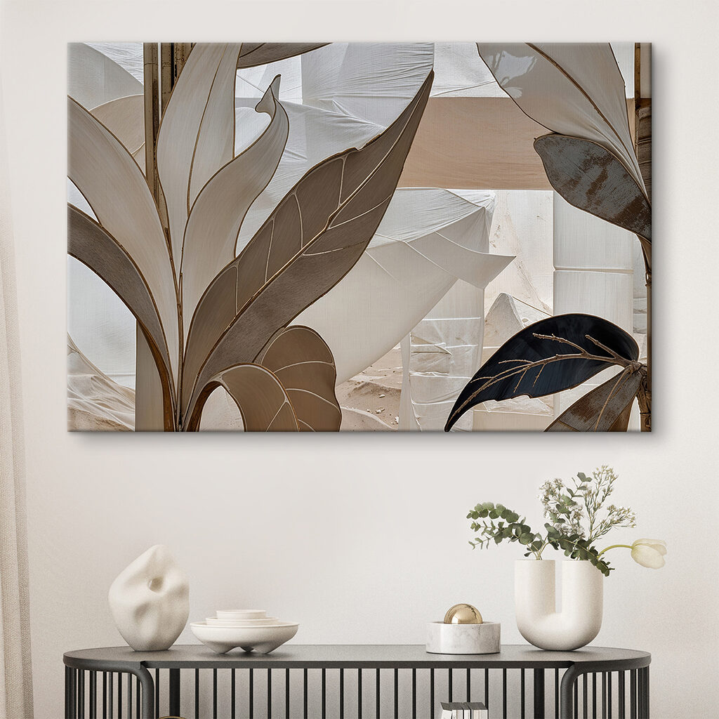 Folhas em linhas terrosas — interior 2