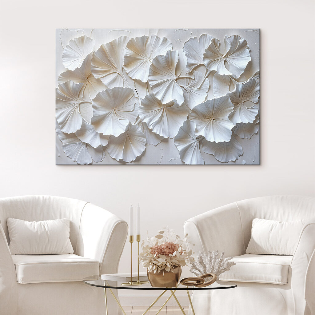 Folhas de ginkgo brancas — interior 1