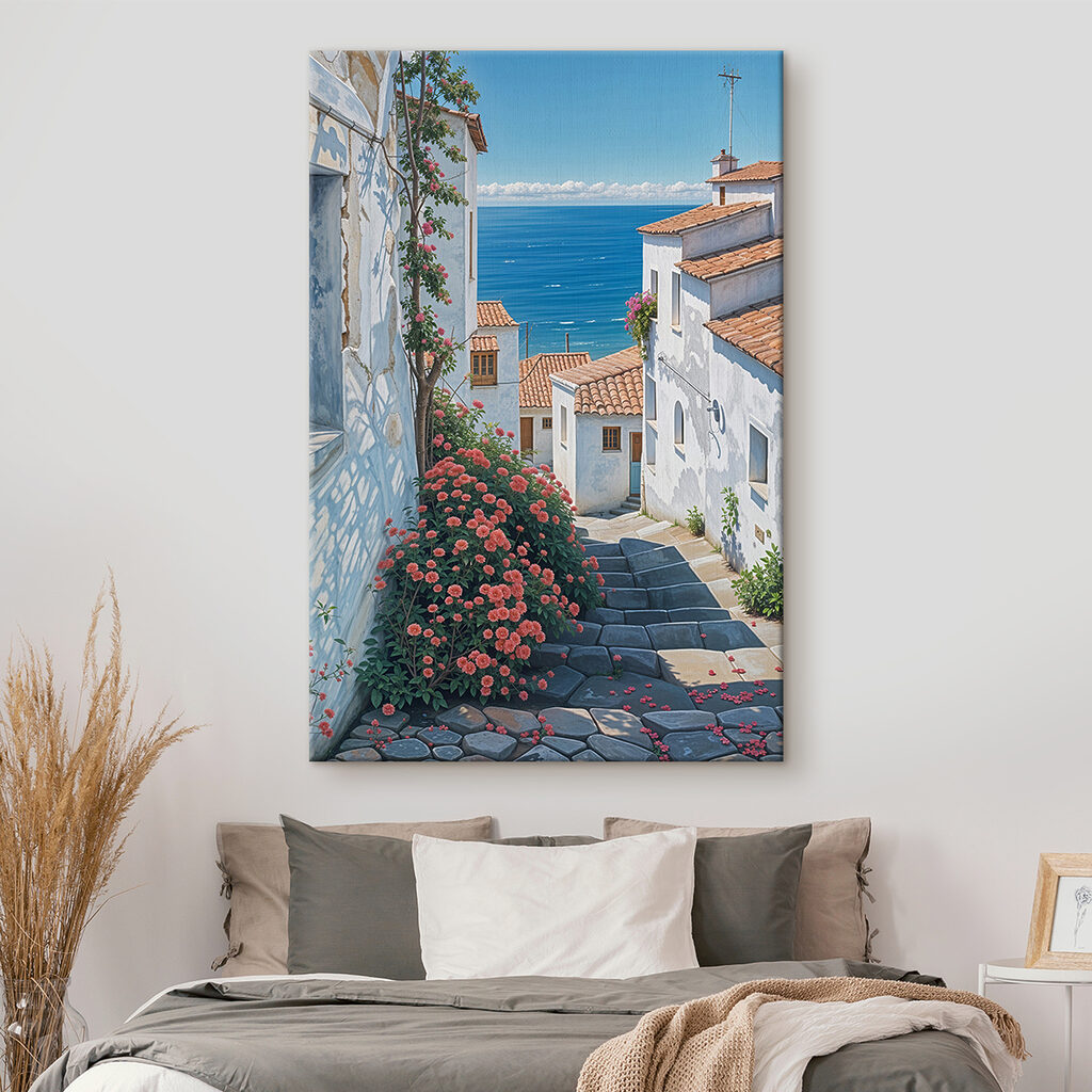 Escadaria para o mar num interior