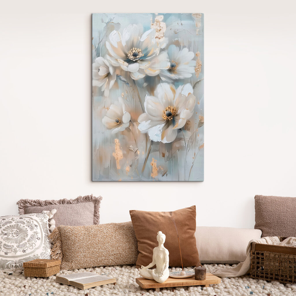 Flor grande e botões — interior 1