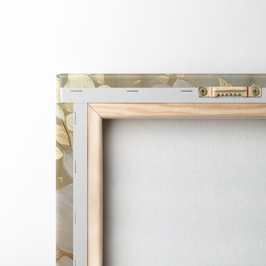Flores creme e dourado — verso