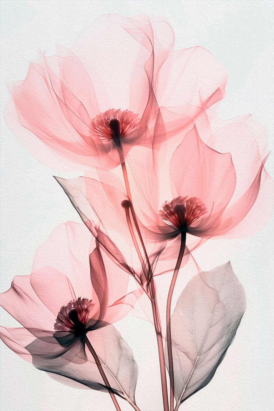 Flores rosa e leves — design completo