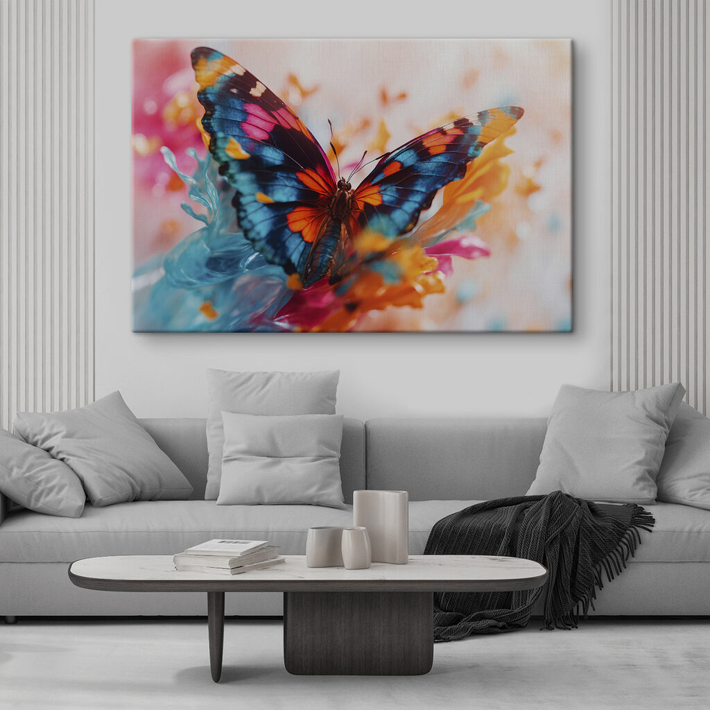 Borboleta em tons pastel — interior 3