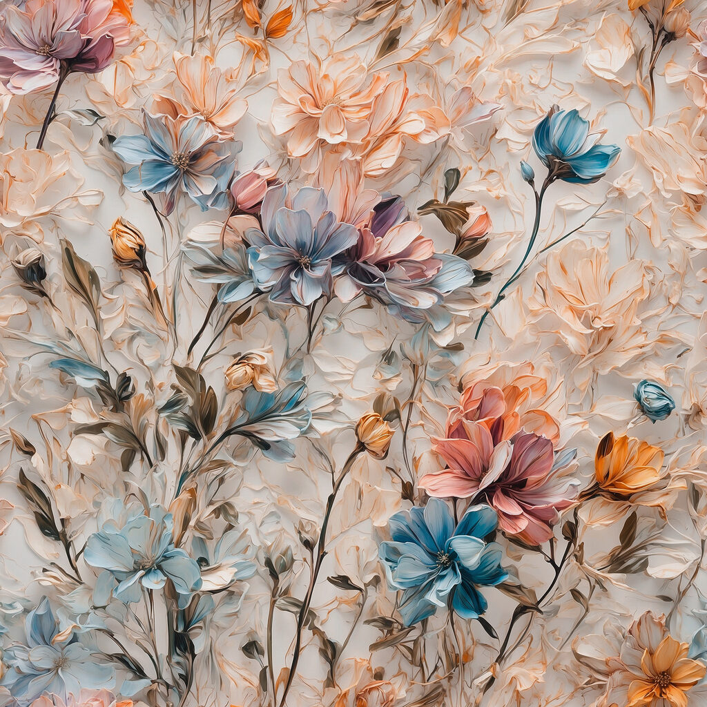 Flores em tons pastel — design completo