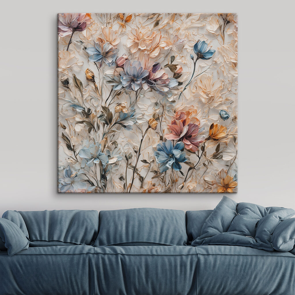 Flores em tons pastel — interior 2