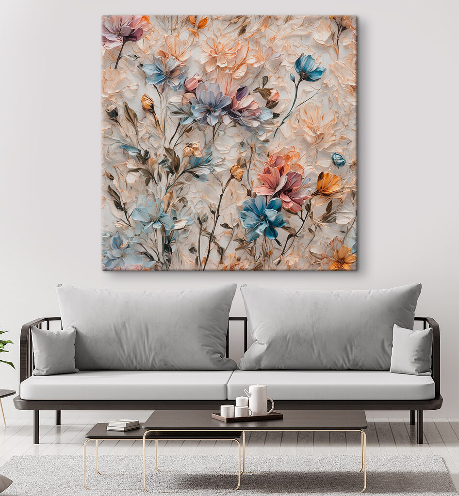 Flores em tons pastel — interior 3