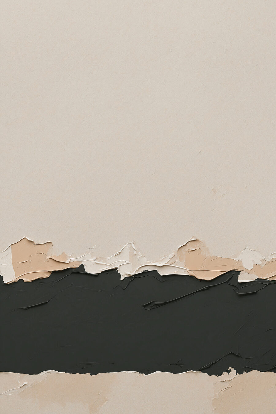 Faixa escura sobre bege — design completo