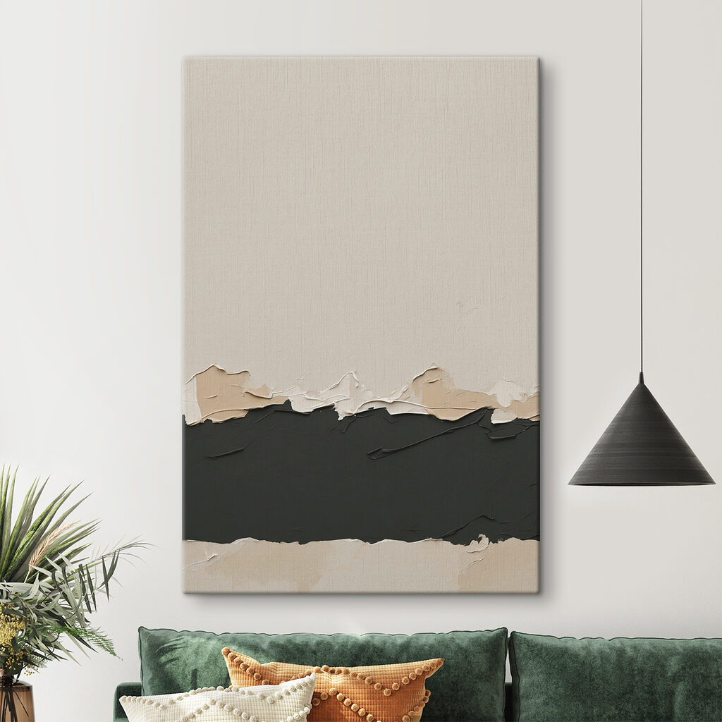 Faixa escura sobre bege — interior 1