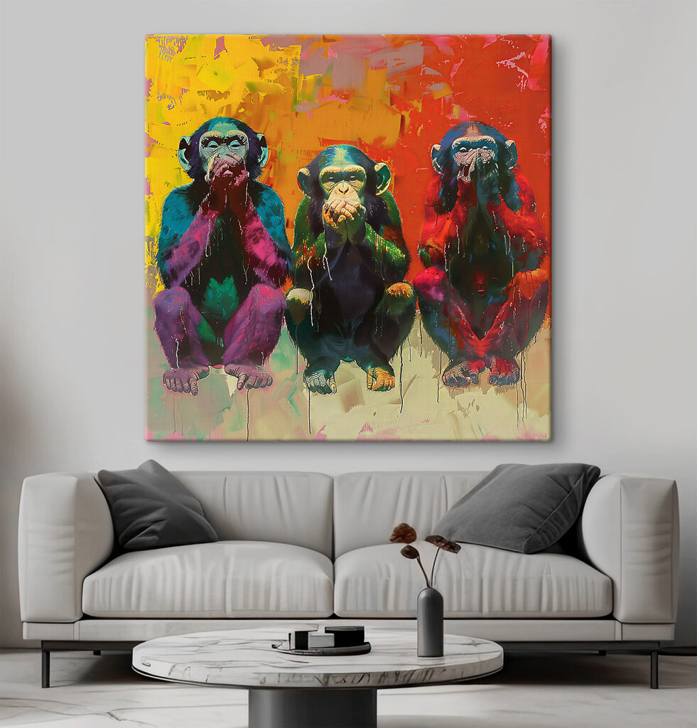 Três macacos em silêncio — interior 2