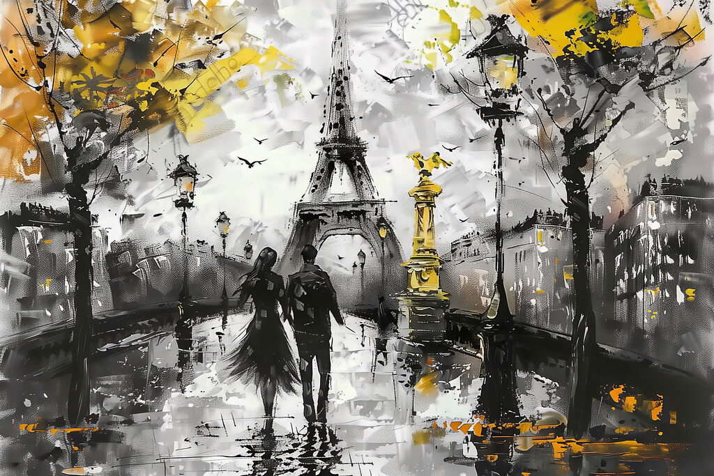 Paris entre folhas amarelas — design completo