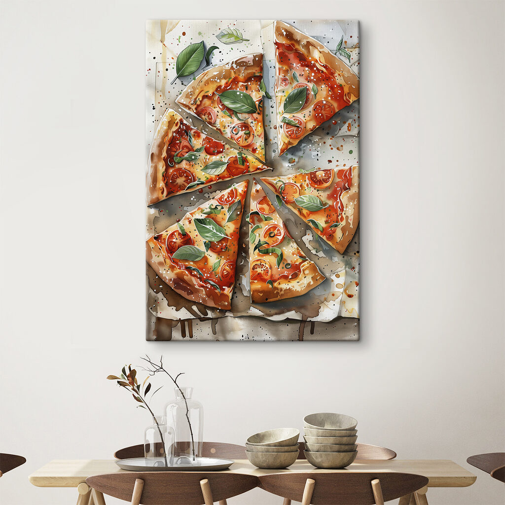 Pizza com manjericão — interior 1