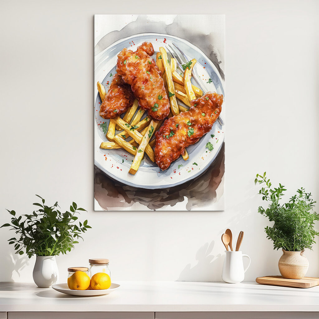 Peixe frito com batatas — interior 1