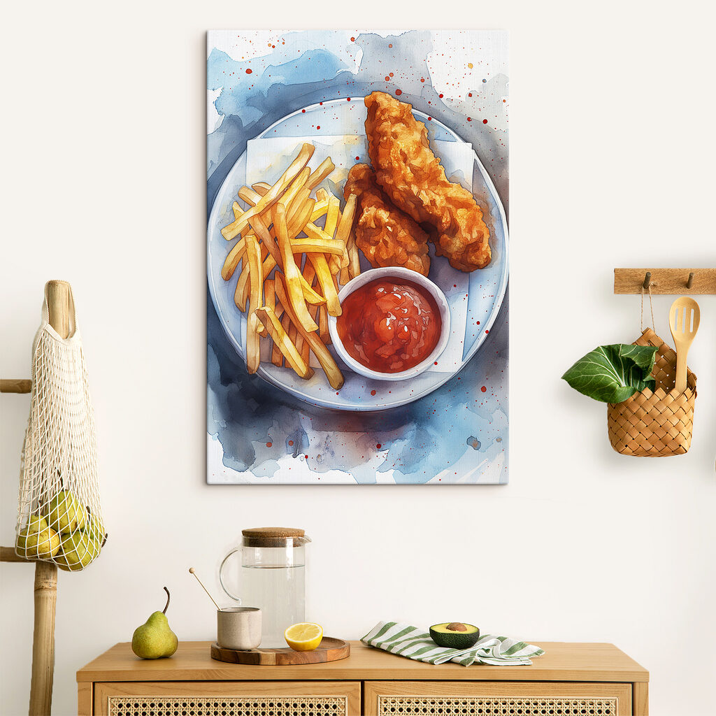 Batatas fritas com molho — interior 1